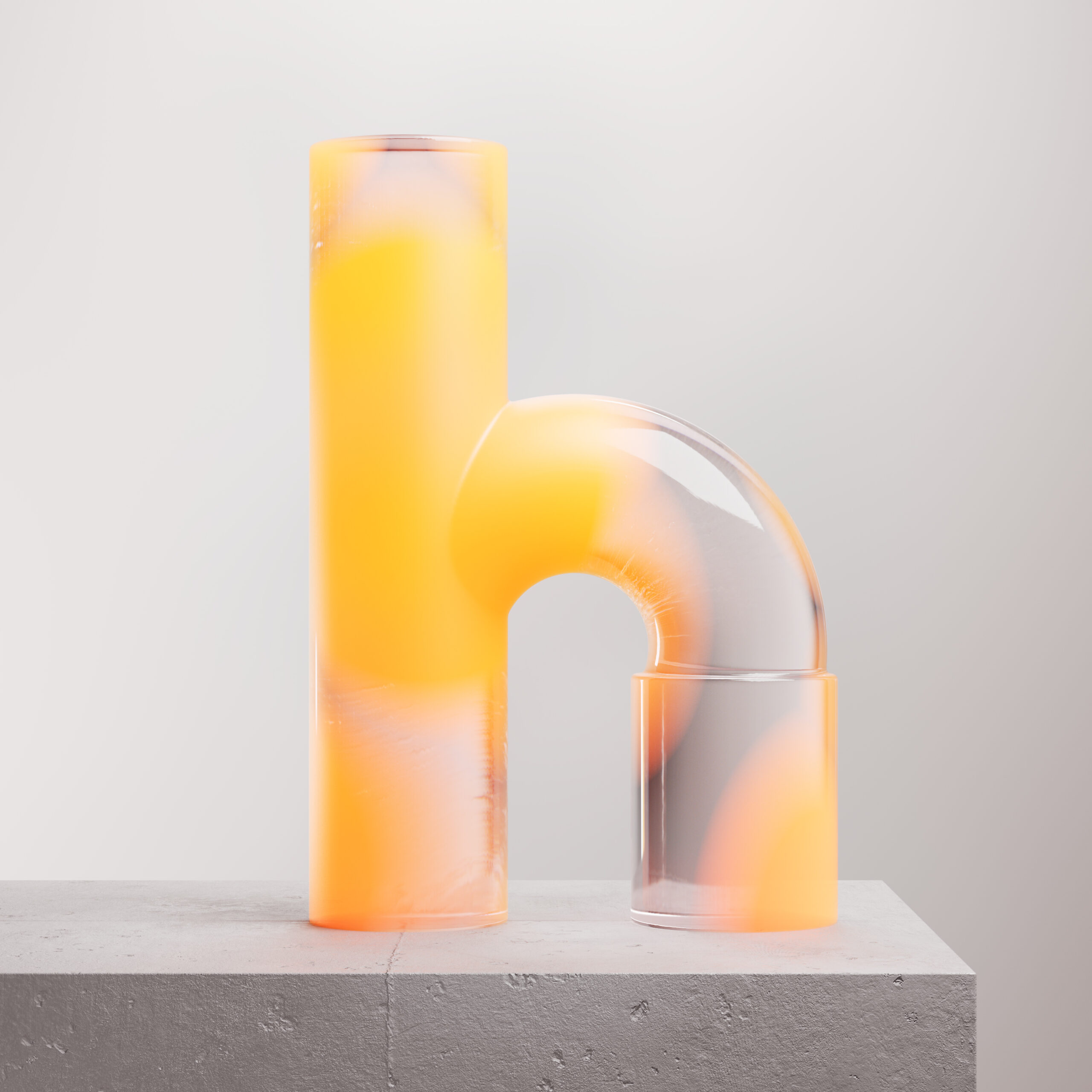 3D rendering of the letter H by Marco Bach