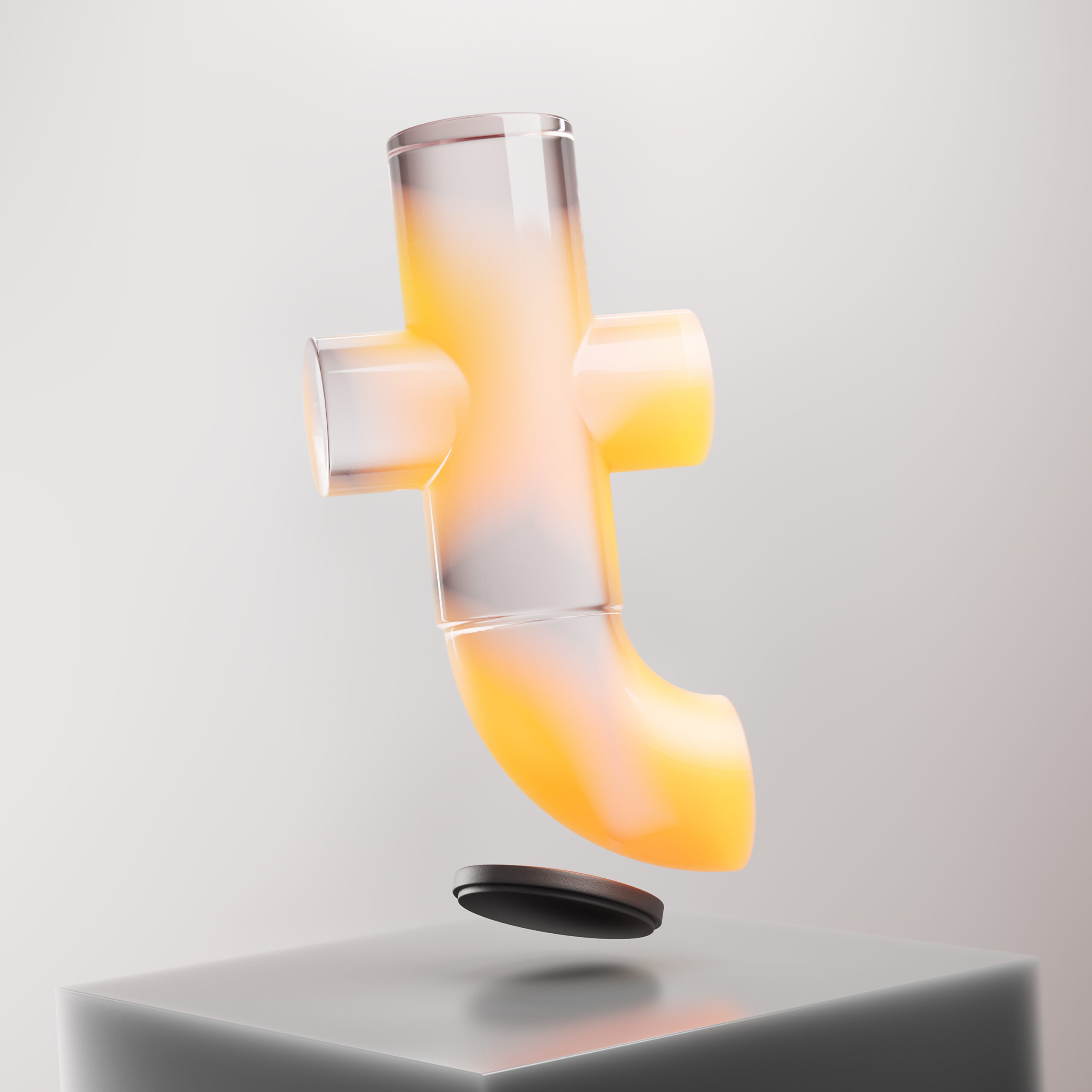 3D rendering of the letter T by Marco Bach
